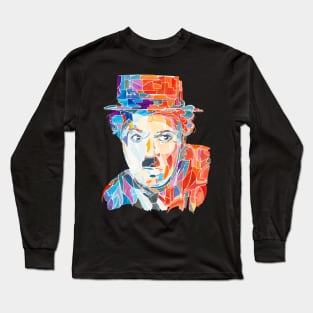 Charlie Chaplin with hat Long Sleeve T-Shirt